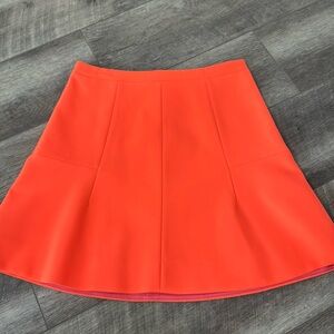 J. Crew fluorescent orange skater skirt